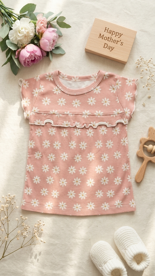 Daisy Print Ruffle Top