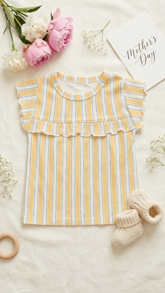 Sunshine Stripe Ruffle Top