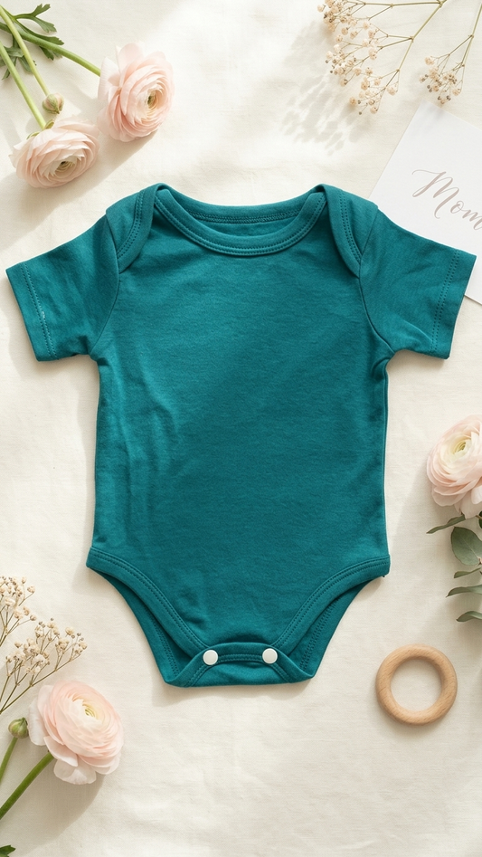 Teal Short Sleeve Bodysuit