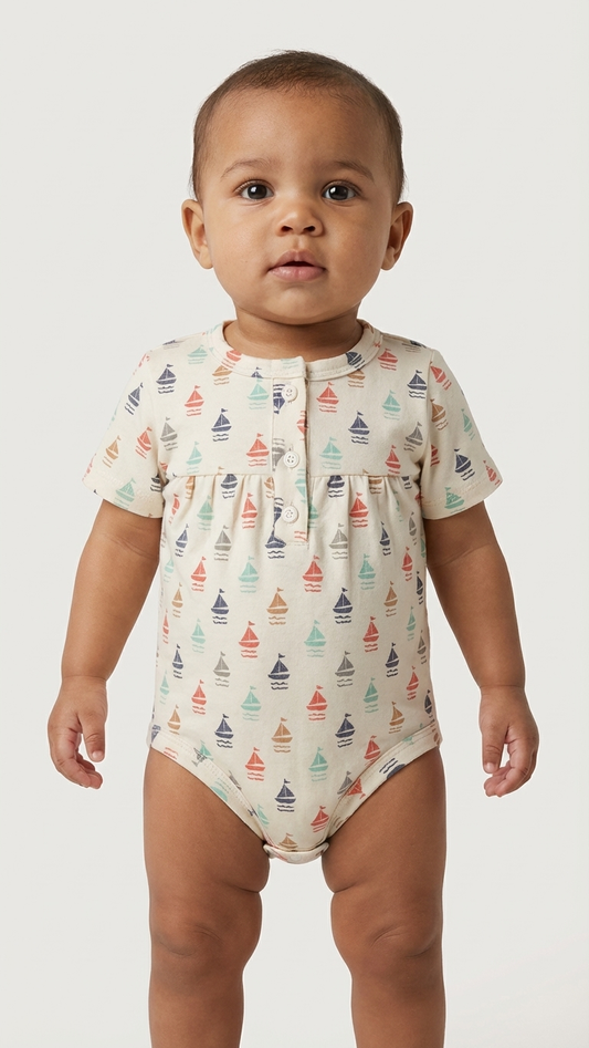 Sailboat Print Bodysuit