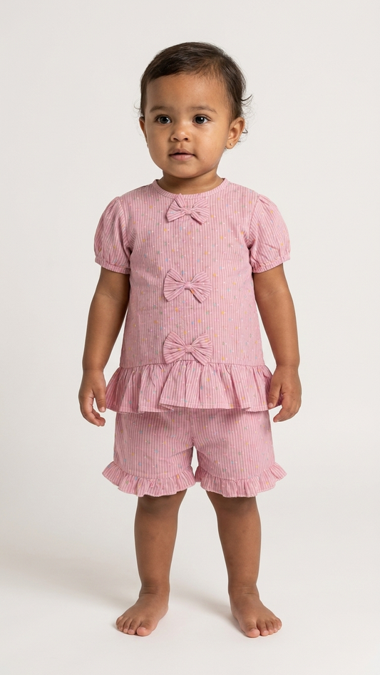 Pink Bow Co-ord Set