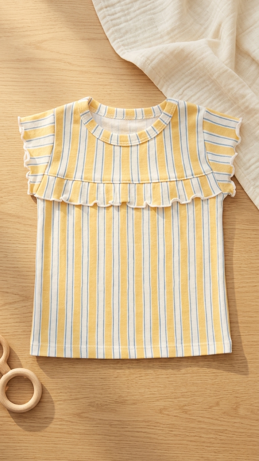 Sunshine Stripe Ruffle Top
